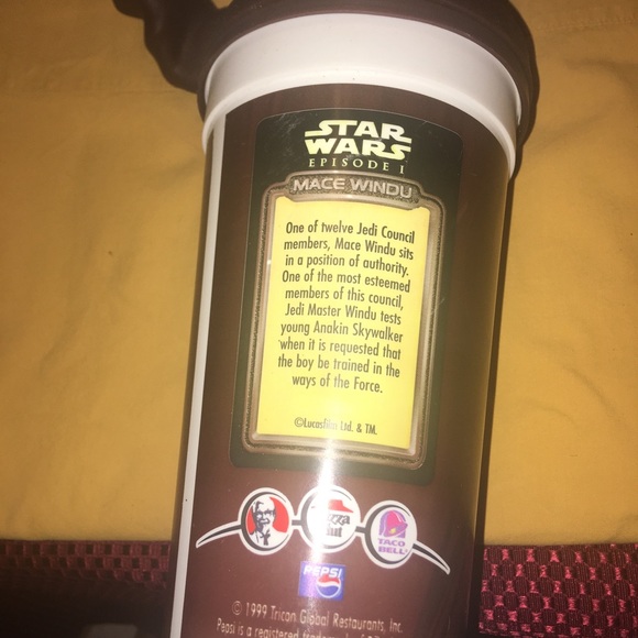 🔴COPY - NEW STAR WARS-MACE WINDU CUP&TOPPER w/Straw - Picture 7 of 8